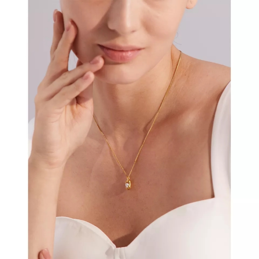 Charm Chic Pearl Drop Pendant Necklace - Picture 8 of 9